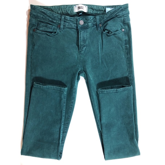 Paige Skyline Ankle Peg Jeans Emerald 